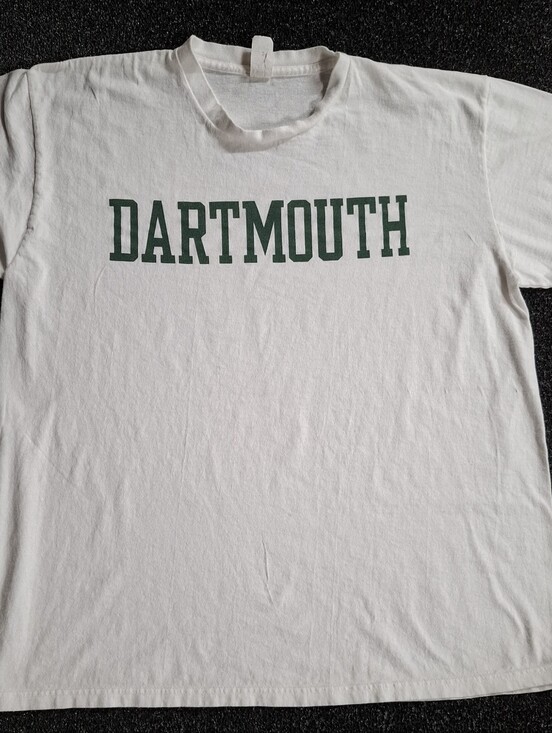 unknown Other - Vintage Dartmouth College White T-Shirt Green Lettering Made in USA  Size XL